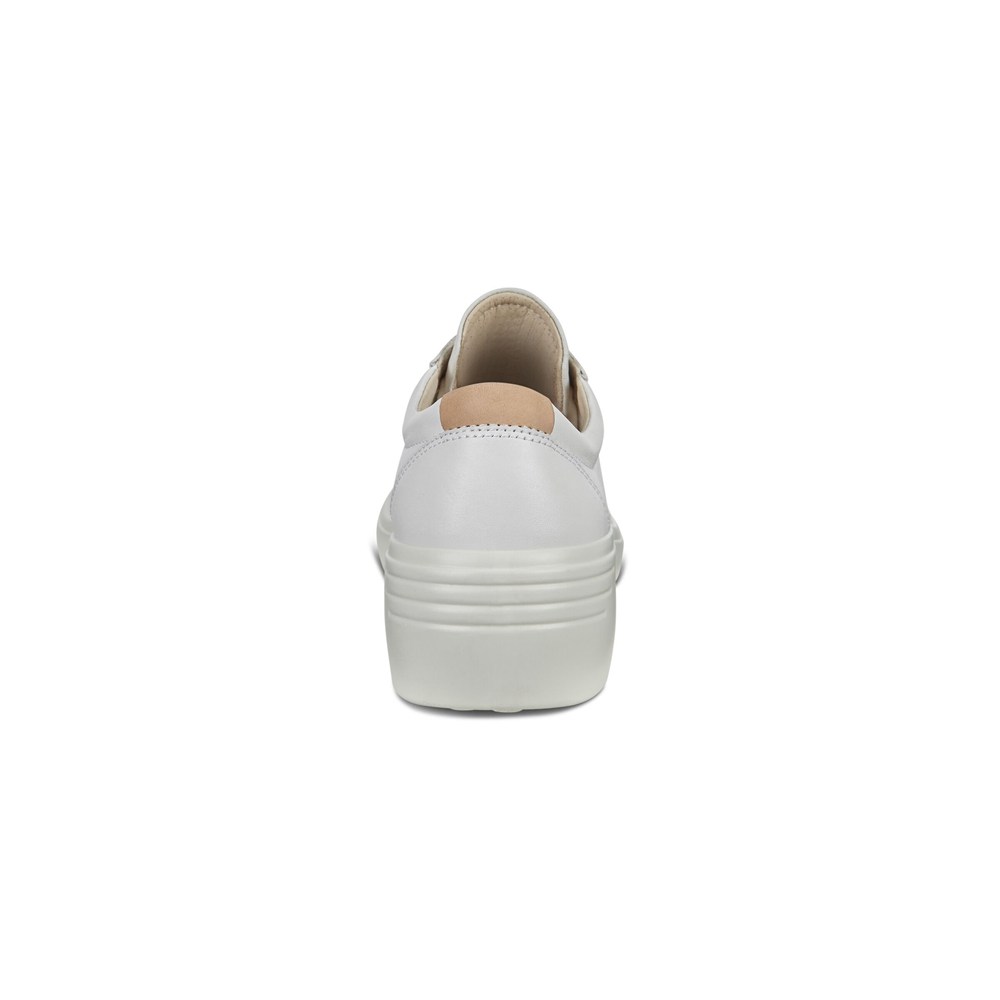 Womens Sneakers - ECCO Soft 7 Wedge - White - 9613RNEBP